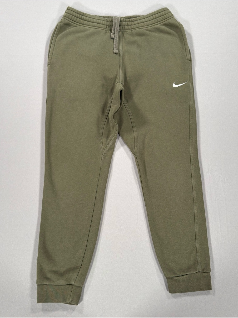 Nike Mens Club Fleece Jogger Sweatpants Olive Green Size M Cuffed 826431-380